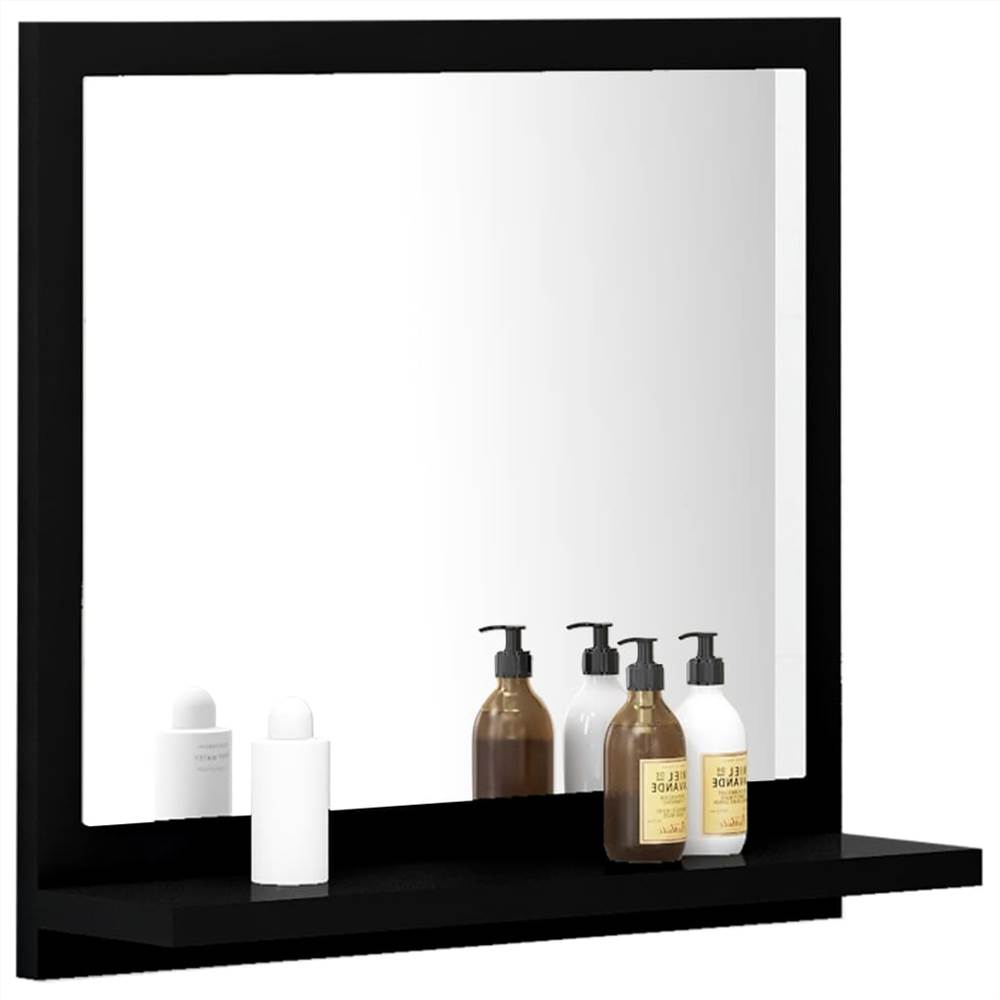 Bathroom Mirror Black 40x10.5x37 cm Chipboard