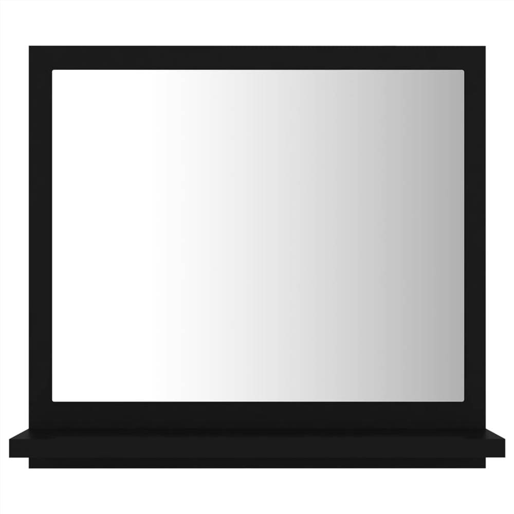 Bathroom Mirror Black 40x10.5x37 cm Chipboard