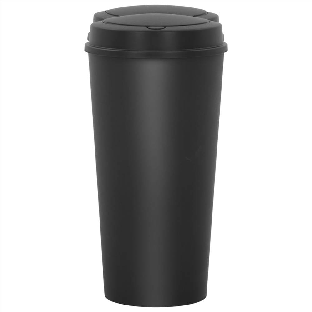Duo Bin Trash Can Black 50 L