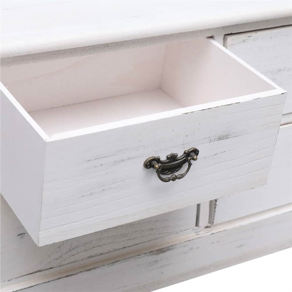 Hall Bench Antique White 115x30x40 cm Wood