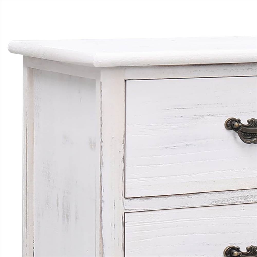 Hall Bench Antique White 115x30x40 cm Wood