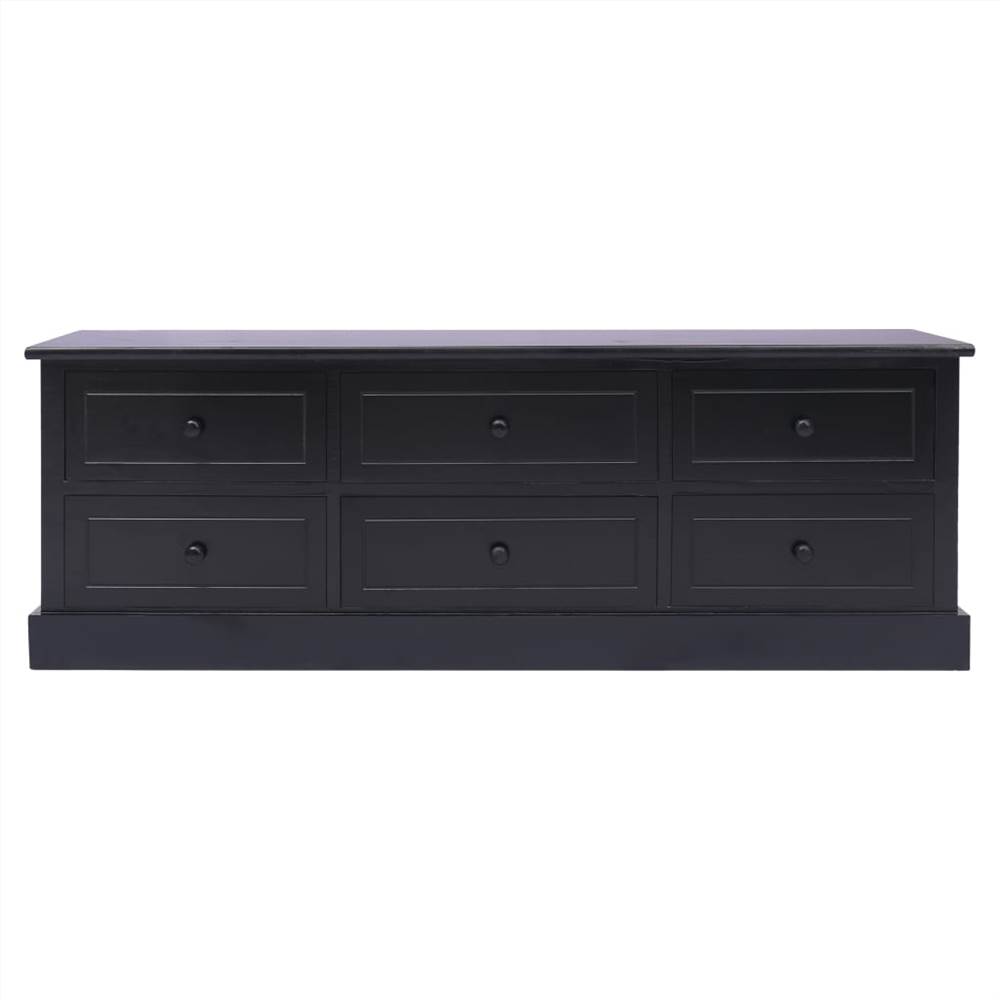 Hall Bench Black 115x30x40 cm Wood