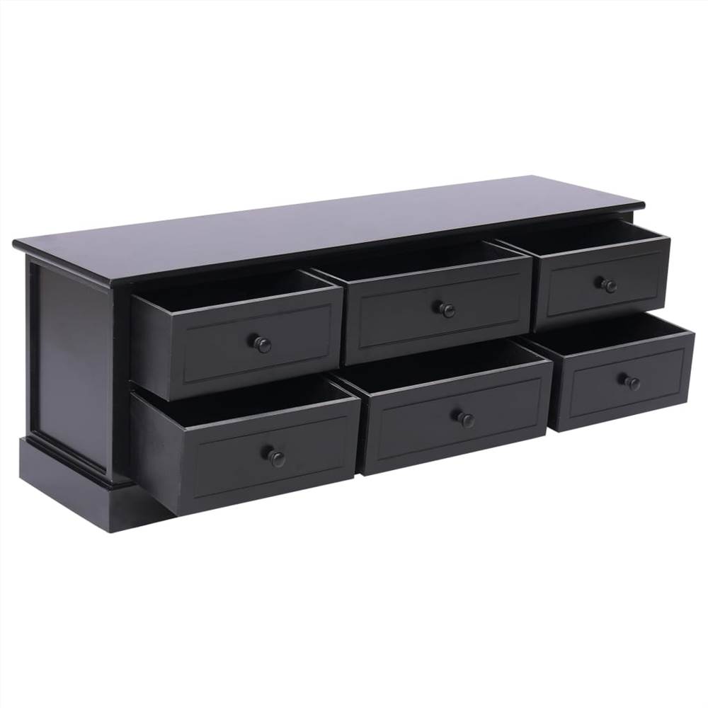 Hall Bench Black 115x30x40 cm Wood