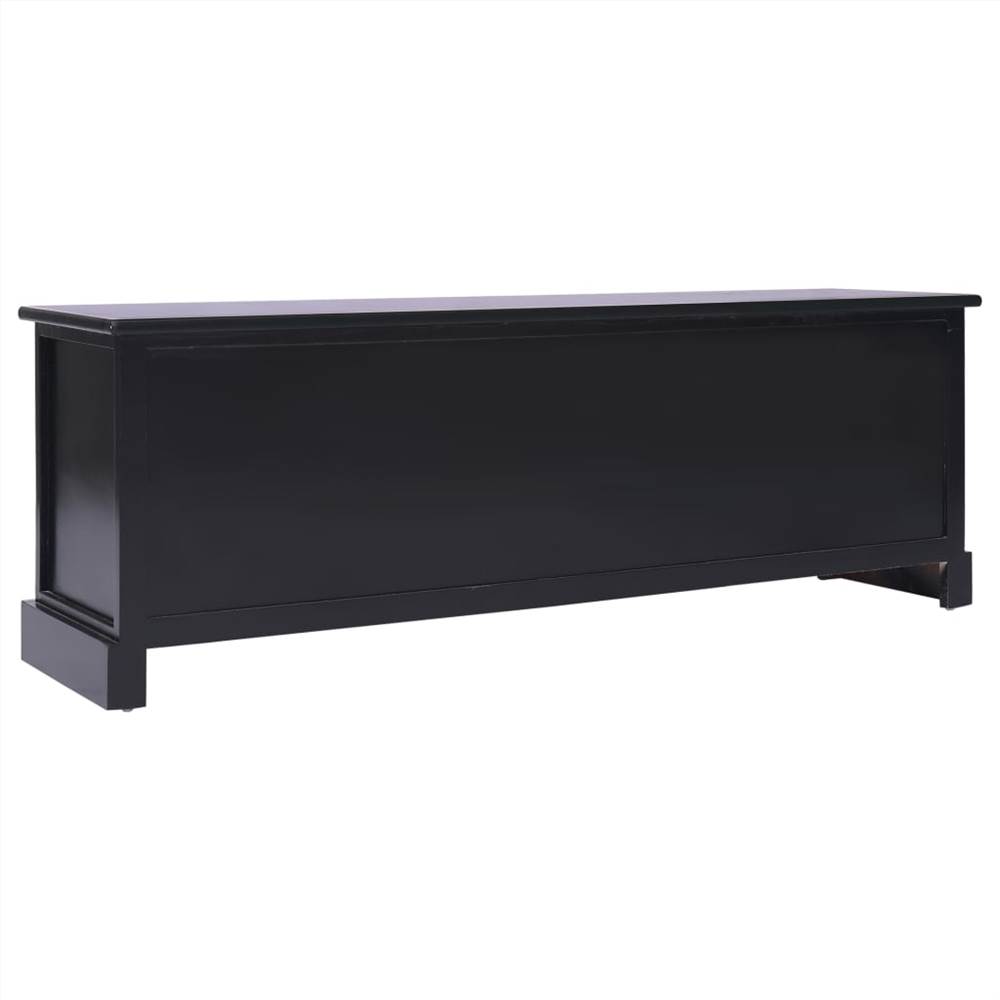 Hall Bench Black 115x30x40 cm Wood