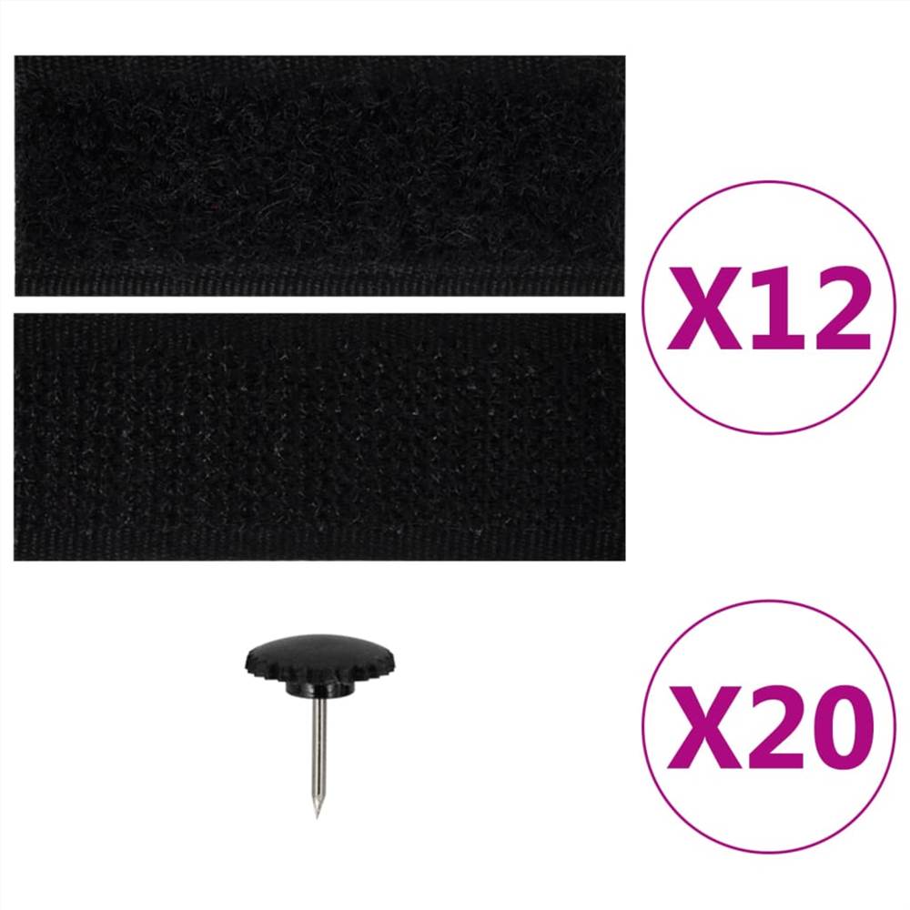 Insect Door Curtains 2 pcs with Magnet Blocks Black 220x110 cm