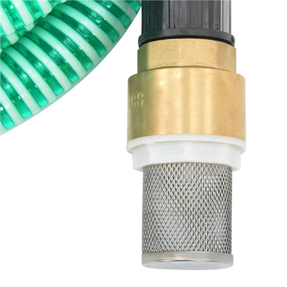 Suction Hose with Brass Connectors 10 m 25 mm Green