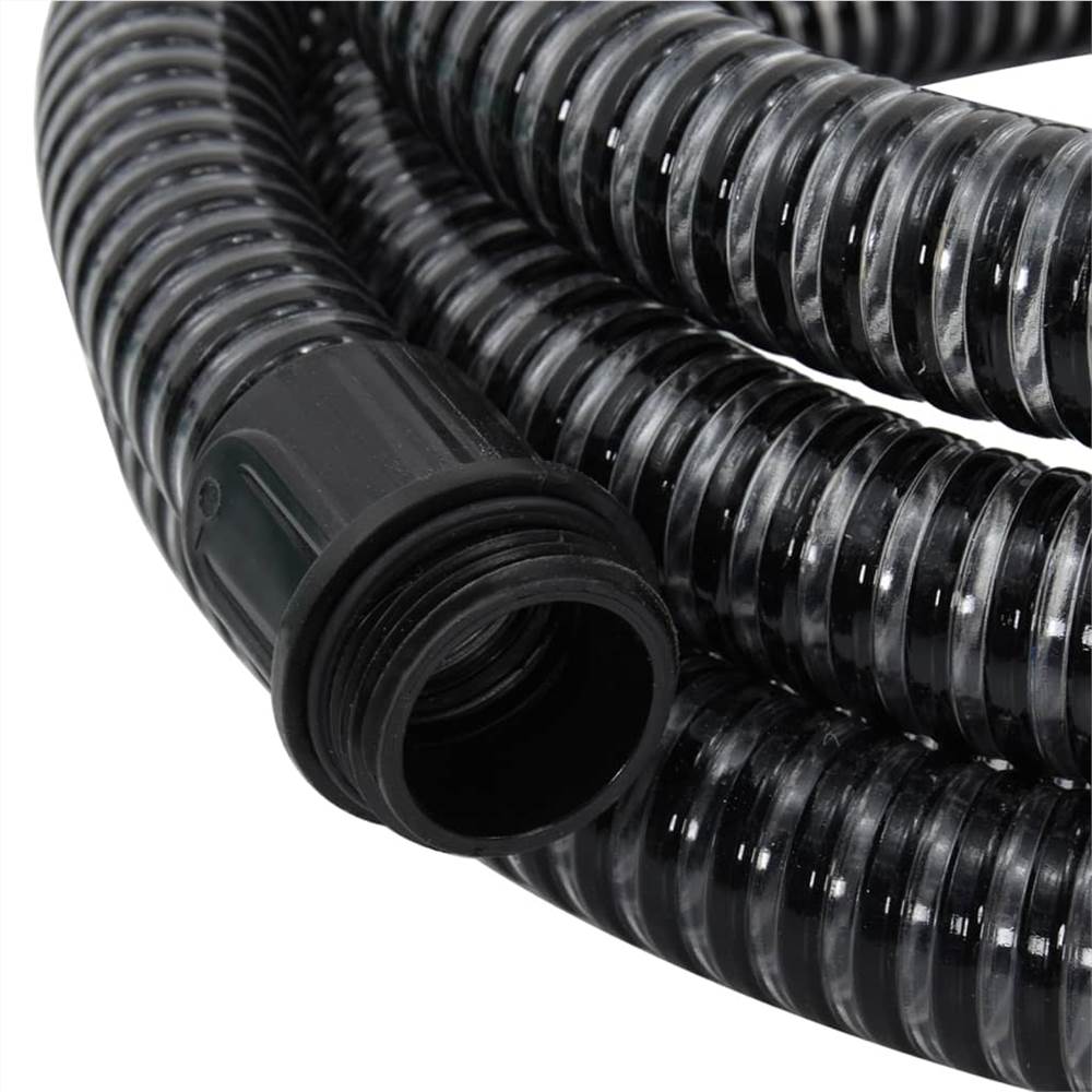 Suction Hose with Brass Connectors 5 m 25 mm Black