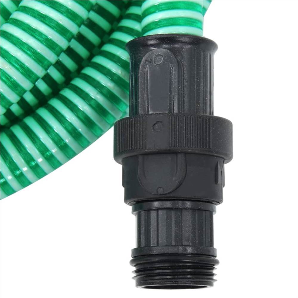 Suction Hose with PVC Connectors 10 m 22 mm Green