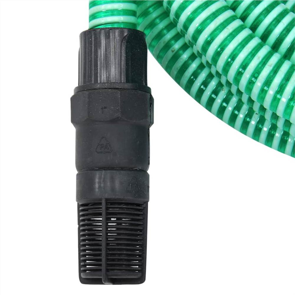 Suction Hose with PVC Connectors 10 m 22 mm Green