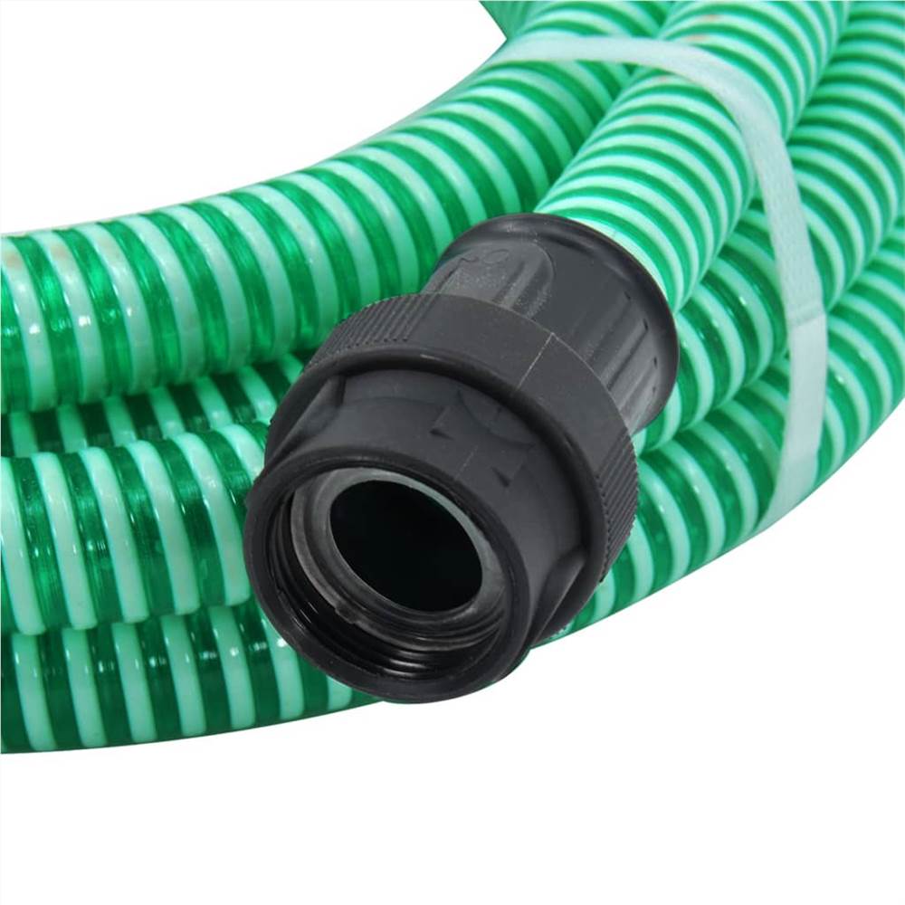Suction Hose with PVC Connectors 10 m 22 mm Green
