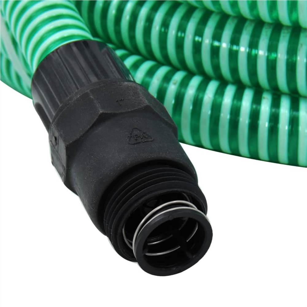 Suction Hose with PVC Connectors 10 m 22 mm Green
