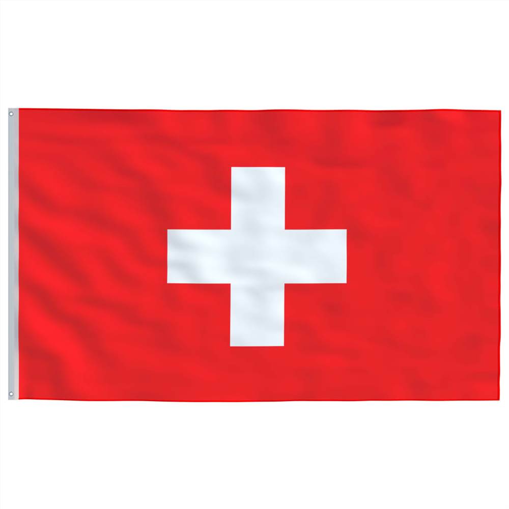 Switzerland Flag and Pole Aluminium 4 m