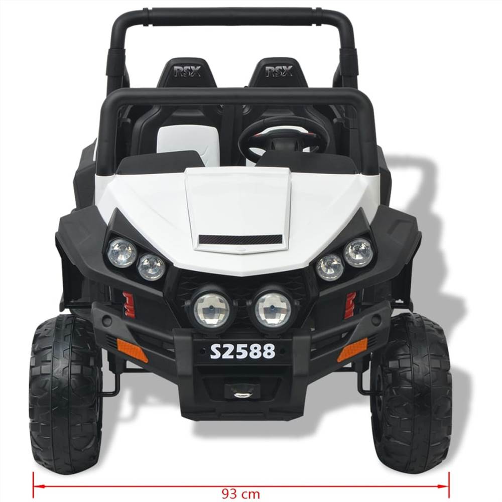 80188 Electric Ride-On Car 2 Persons XXL White and Black