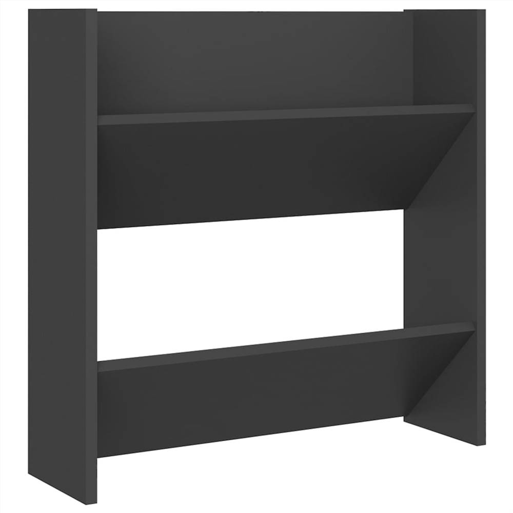 Wall Shoe Cabinet Grey 60x18x60 cm Chipboard
