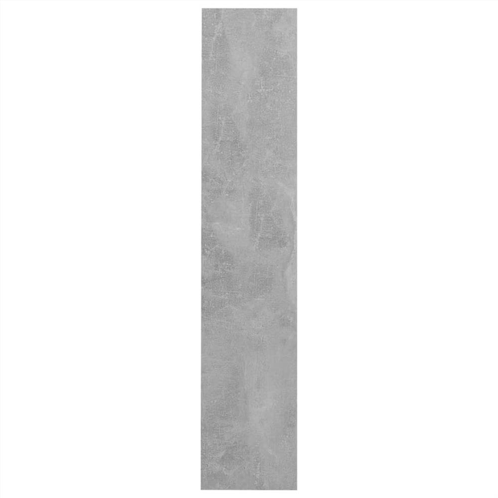 Wall Shoe Cabinets 2 pcs Concrete Grey 60x18x90 cm Chipboard