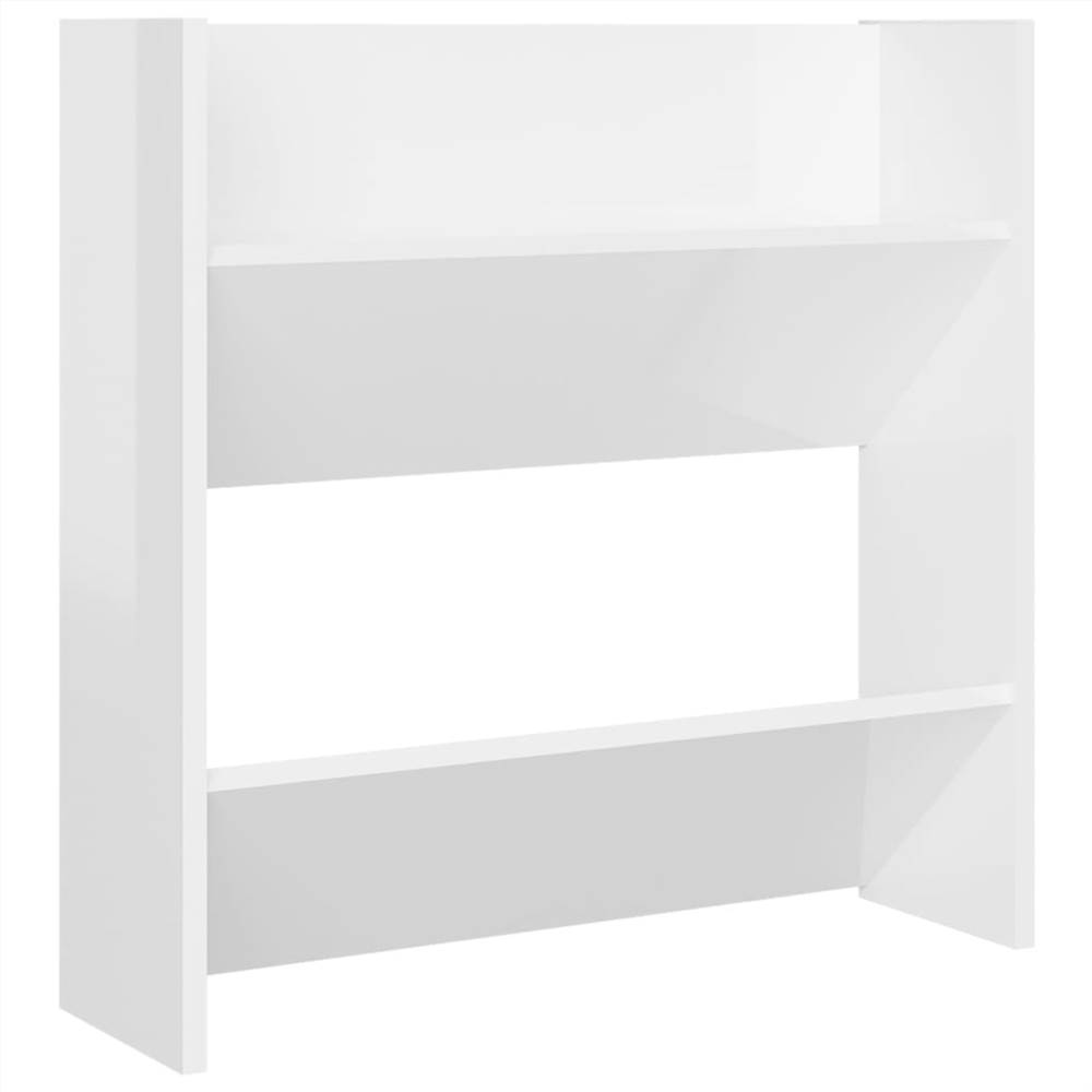 Wall Shoe Cabinets 4 pcs High Gloss White 60x18x60 cm Chipboard