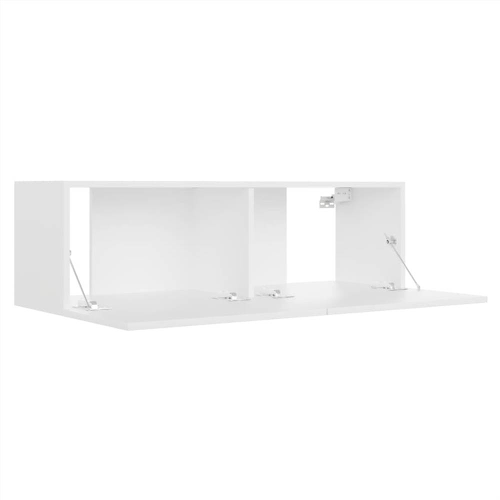 3 Piece TV Cabinet Set White Chipboard