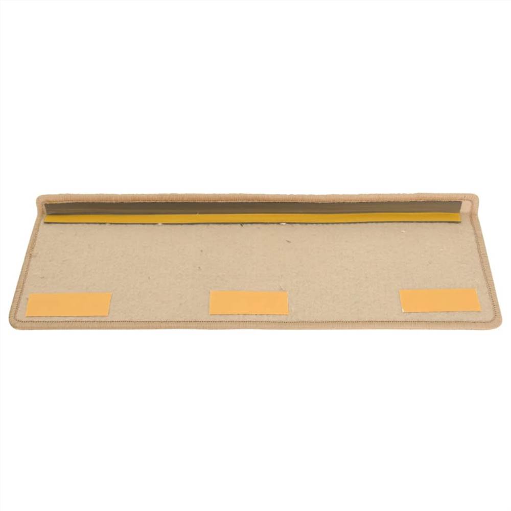 Carpet Stair Treads 15 pcs 65x25 cm Gold