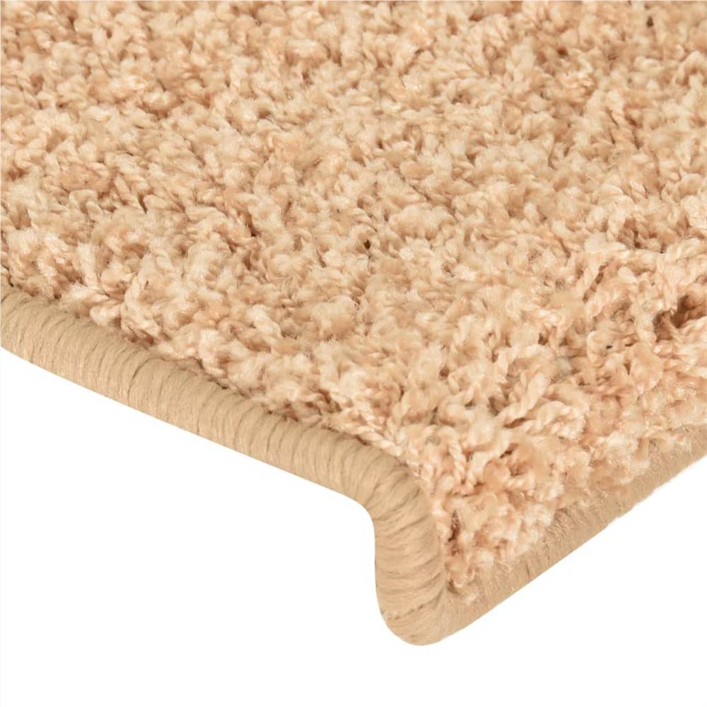 Carpet Stair Treads 15 pcs 65x25 cm Gold
