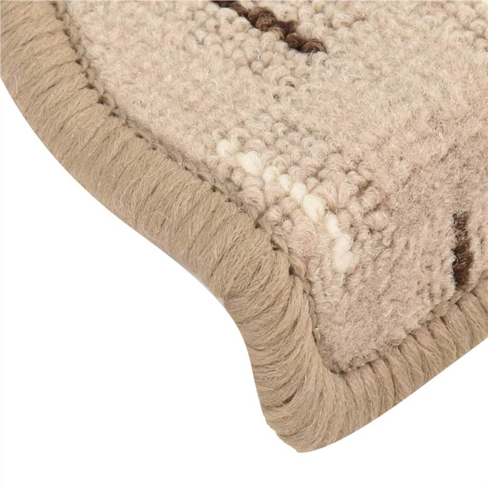 Carpet Stair Treads 15 pcs Taupe 65x25 cm