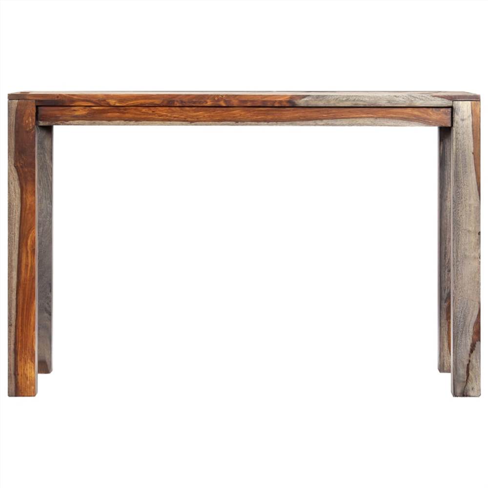 Dining Table Grey 118x60x76 cm Solid Sheesham Wood