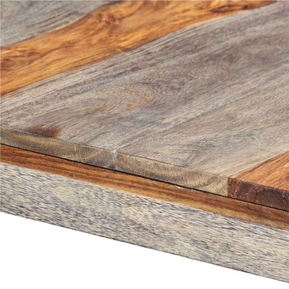 Dining Table Grey 118x60x76 cm Solid Sheesham Wood