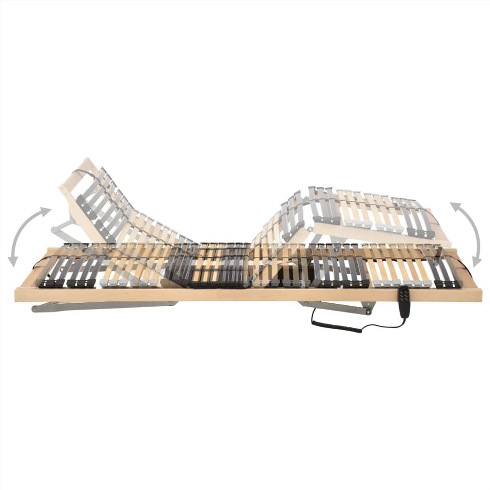 Electrical Slatted Bed Base with 42 Slats 7 Zones 100x200 cm