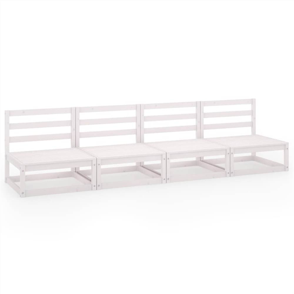 Garden 4-Seater Sofa White Solid Pinewood
Garden 4-Seater Sofa White Solid Pinewood