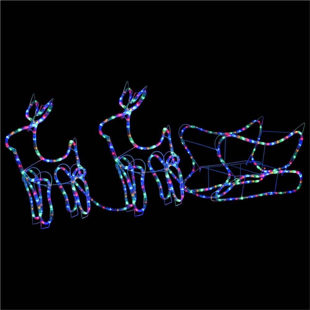 Reindeer and Sleigh Christmas Decoration Outdoor 576 LEDs