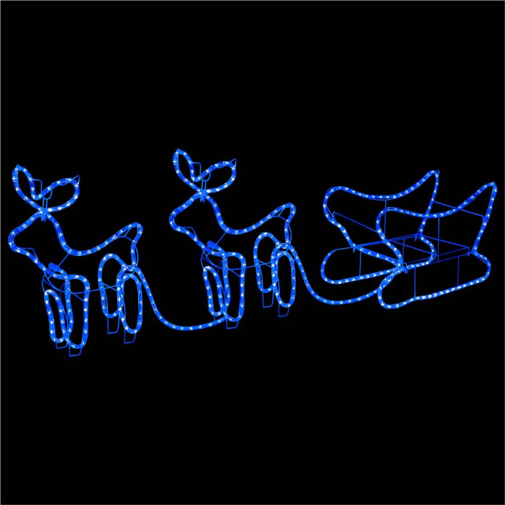 Reindeer and Sleigh Christmas Decoration Outdoor 576 LEDs