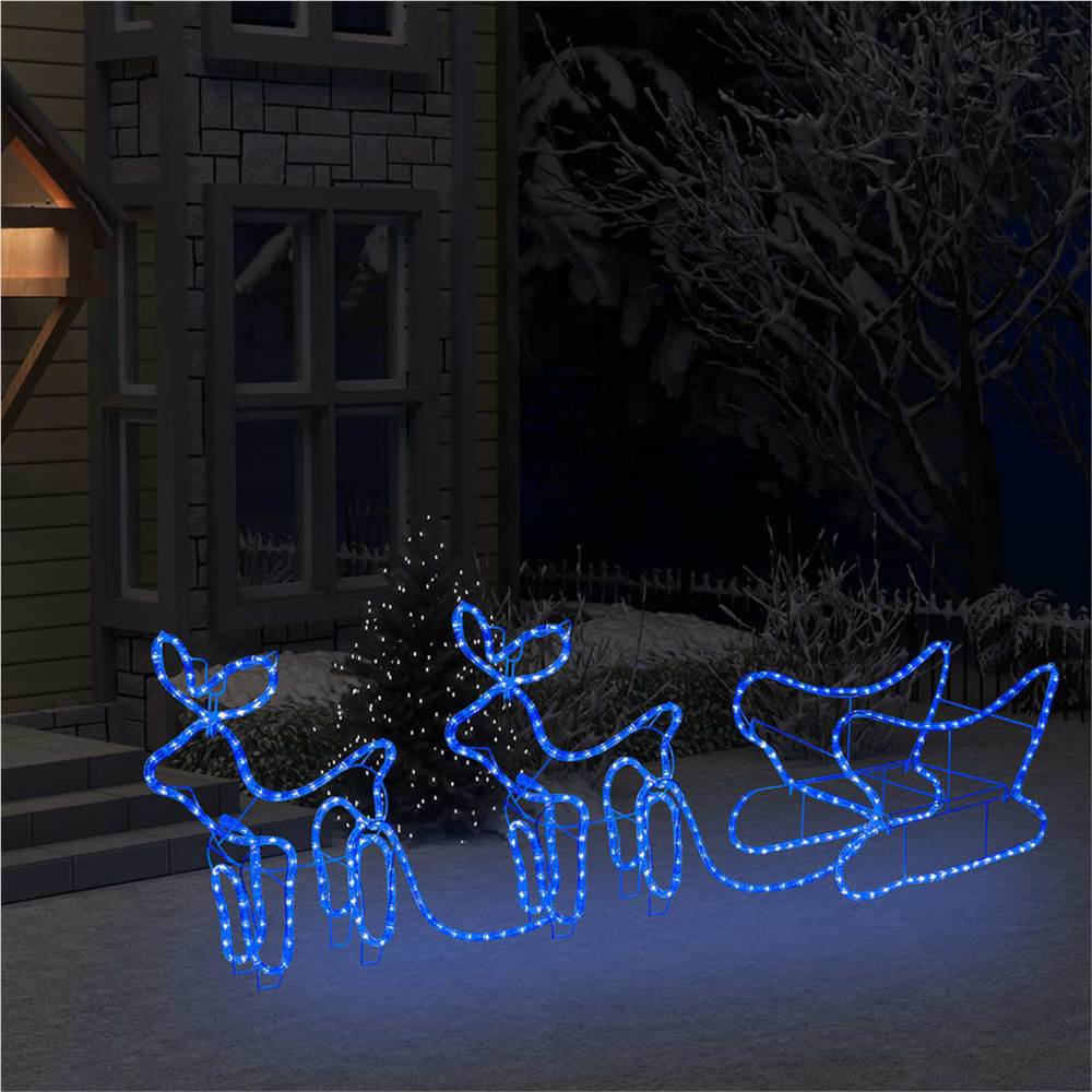 Reindeer and Sleigh Christmas Decoration Outdoor 576 LEDs