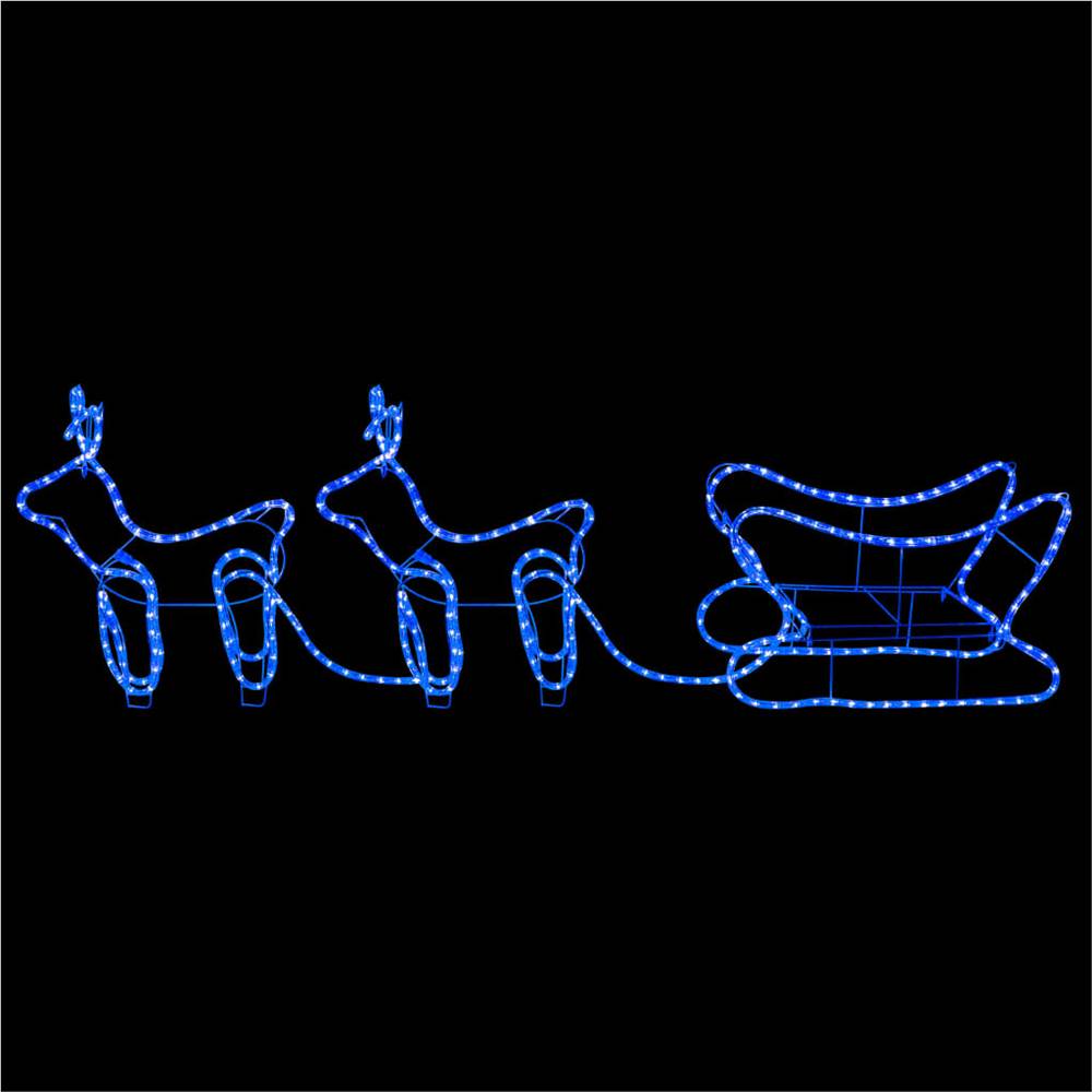 Reindeer and Sleigh Christmas Decoration Outdoor 576 LEDs