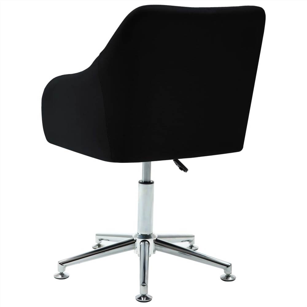 Swivel Dining Chair Black Fabric