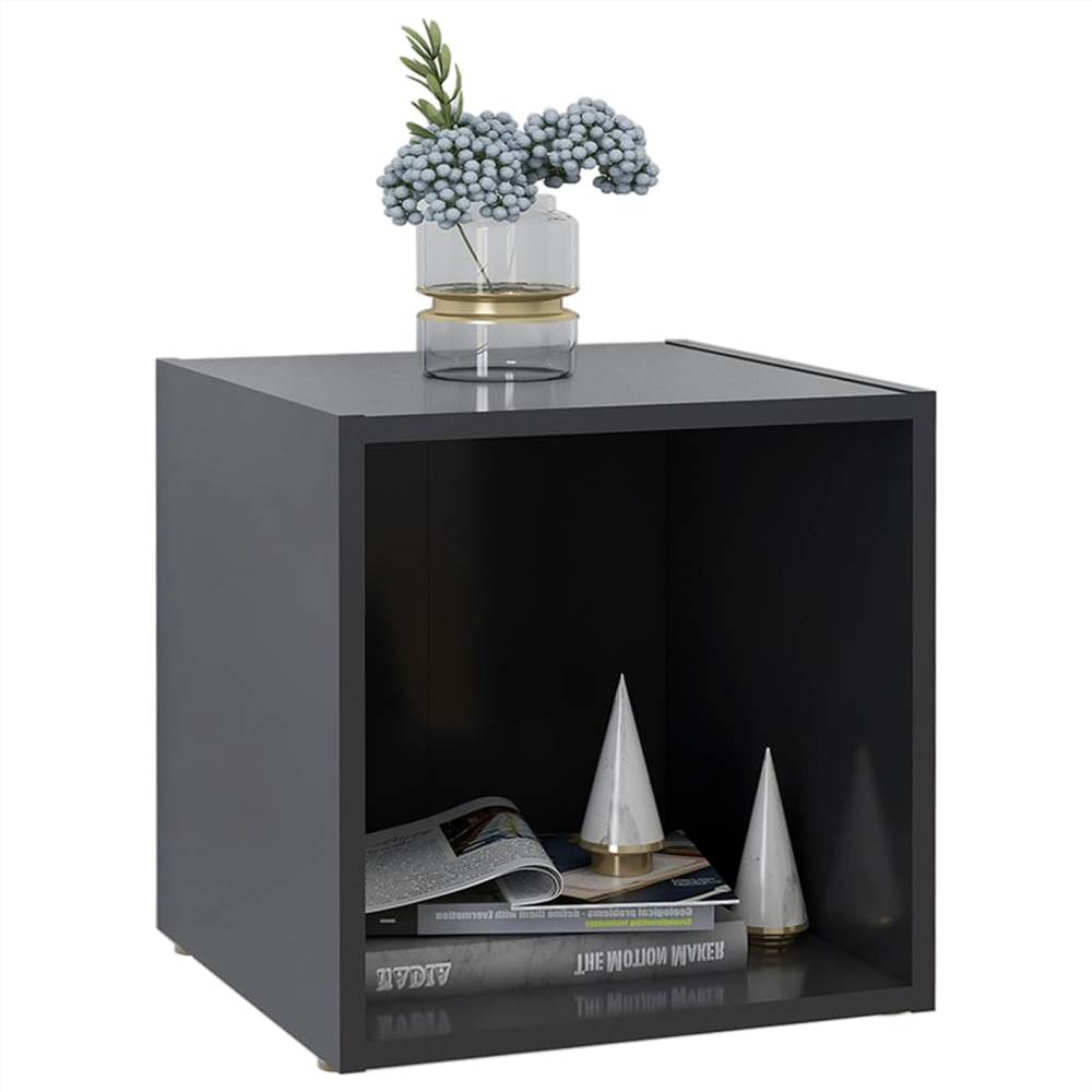 TV Cabinets 4 pcs Grey 37x35x37 cm Chipboard
