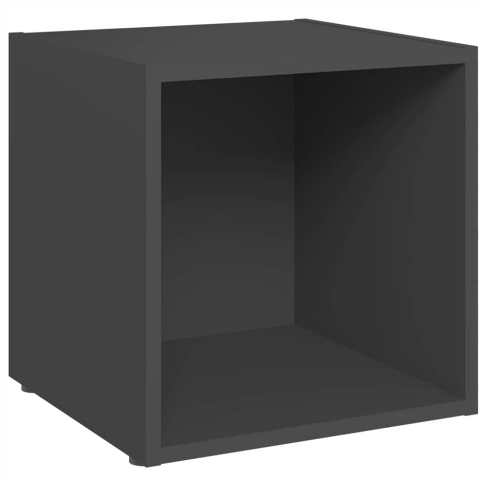 TV Cabinets 4 pcs Grey 37x35x37 cm Chipboard
