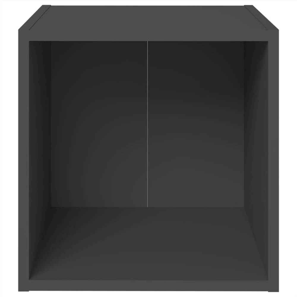 TV Cabinets 4 pcs Grey 37x35x37 cm Chipboard