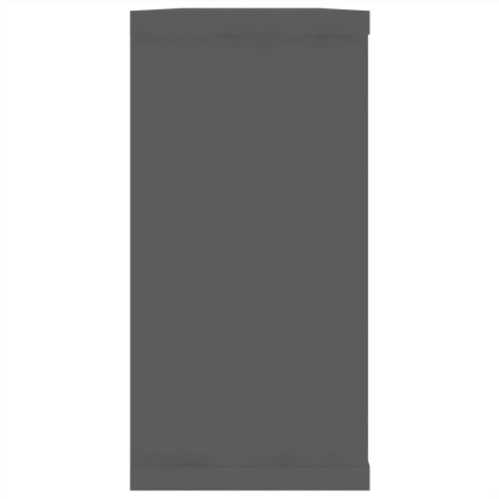 Wall Cube Shelves 6 pcs Grey 100x15x30 cm Chipboard