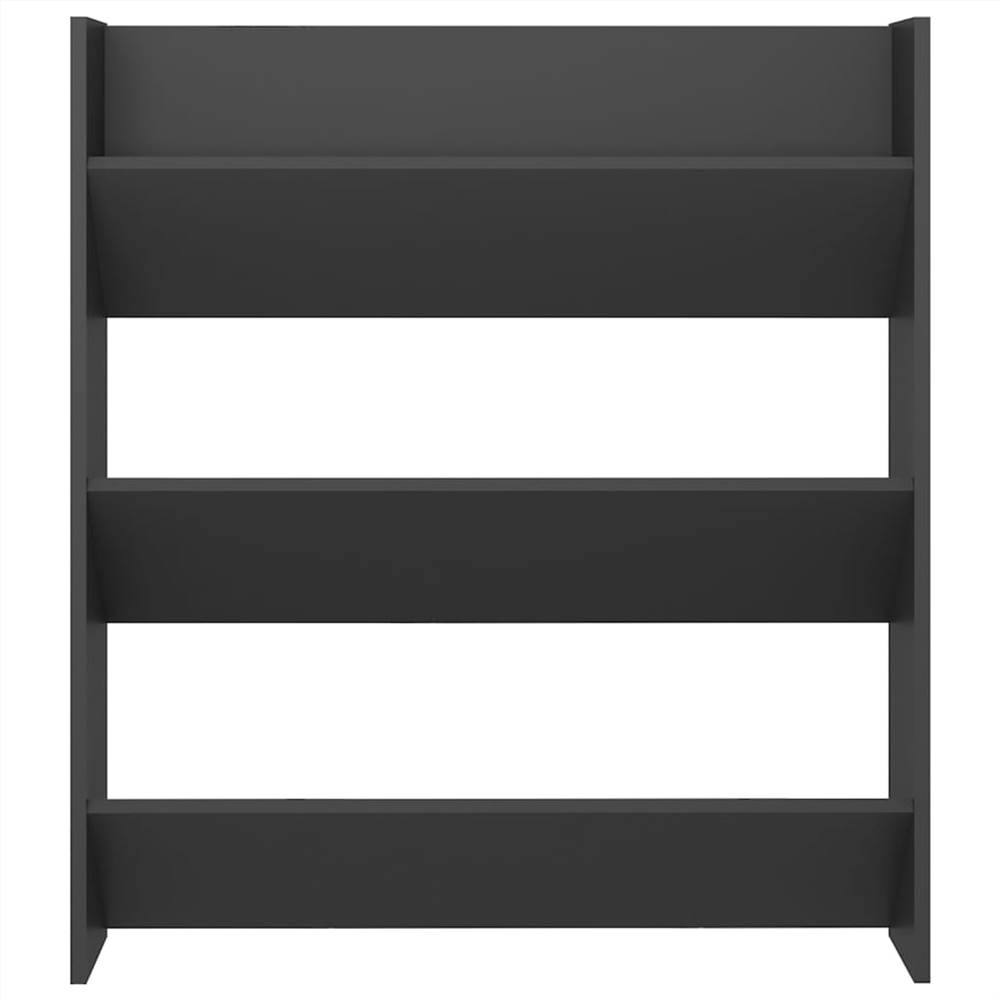 Wall Shoe Cabinet Grey 80x18x90 cm Chipboard