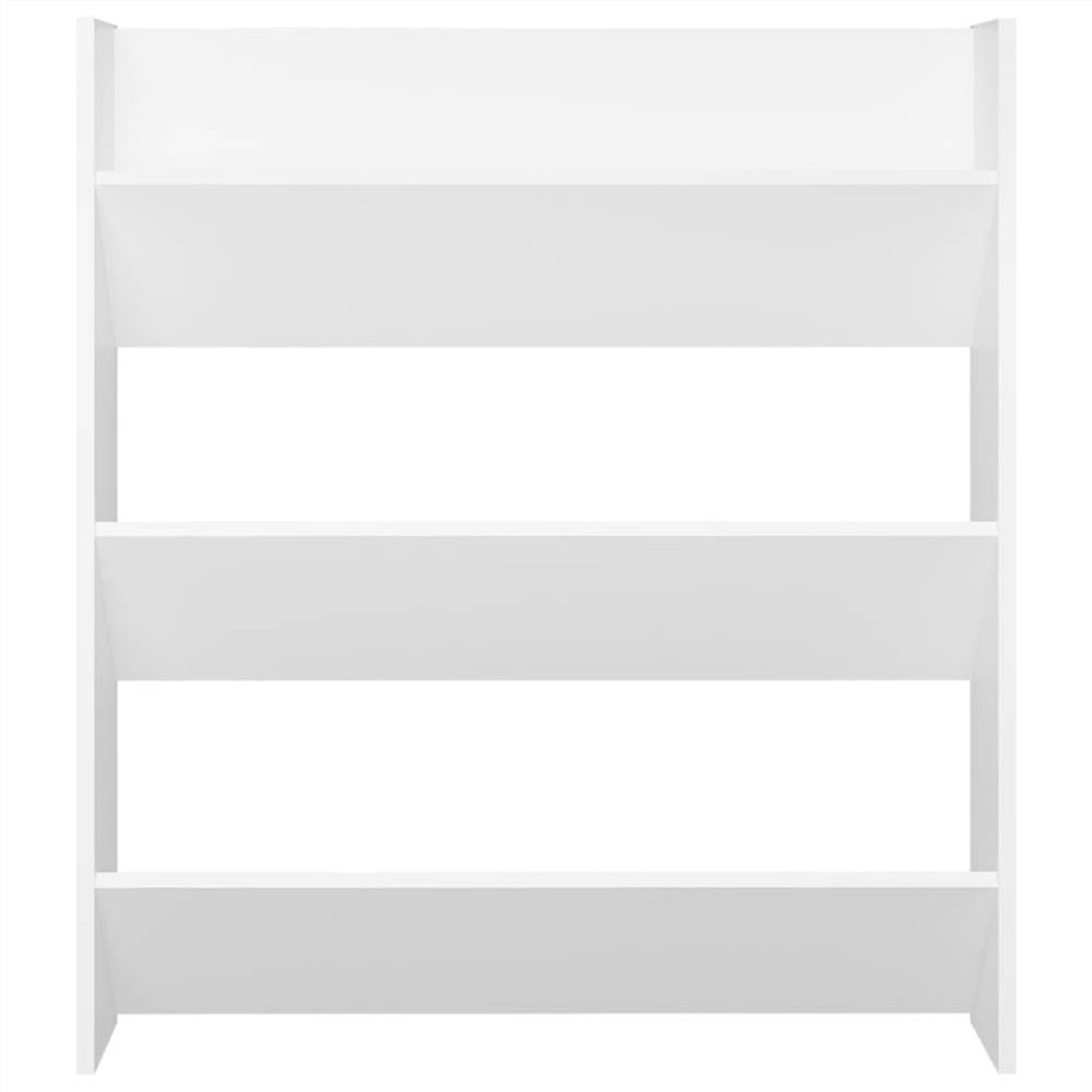 Wall Shoe Cabinet White 80x18x90 cm Chipboard