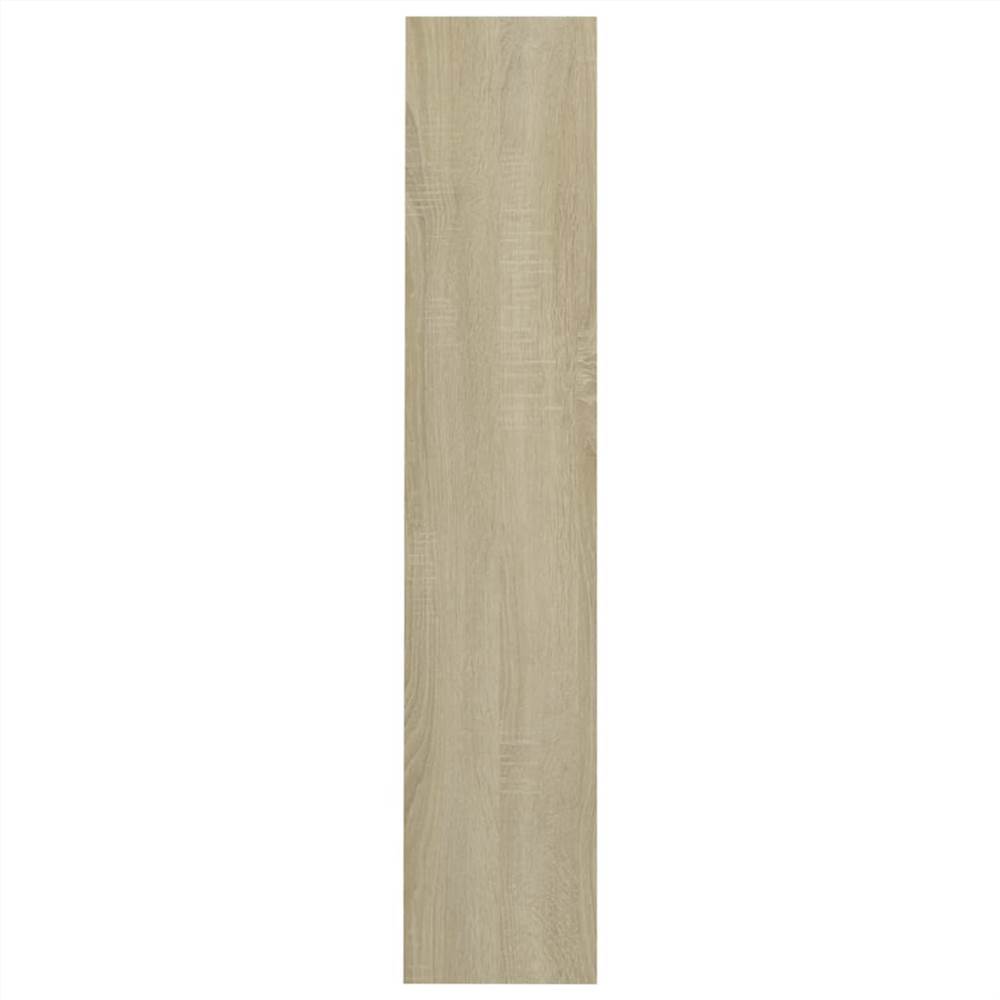Wall Shoe Cabinet White and Sonoma Oak 60x18x90 cm Chipboard