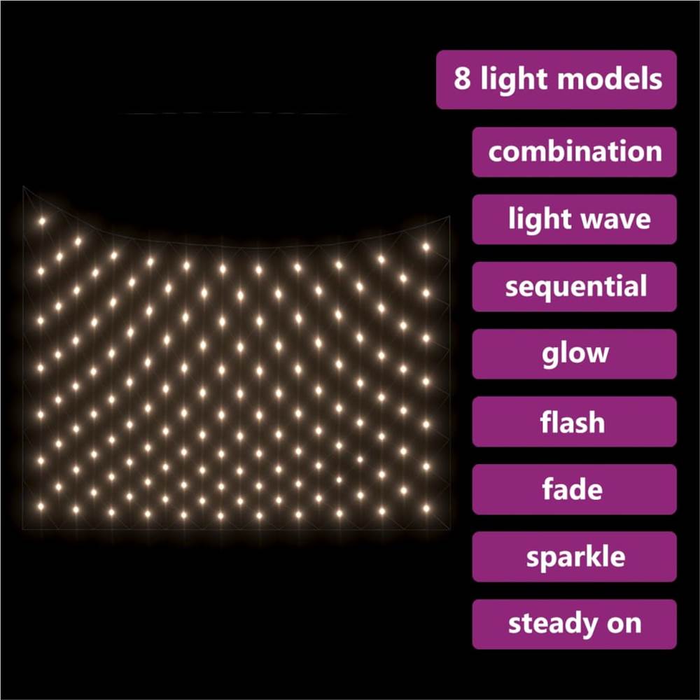 Christmas Net Light Warm White 3x3 m 306 LED Indoor Outdoor