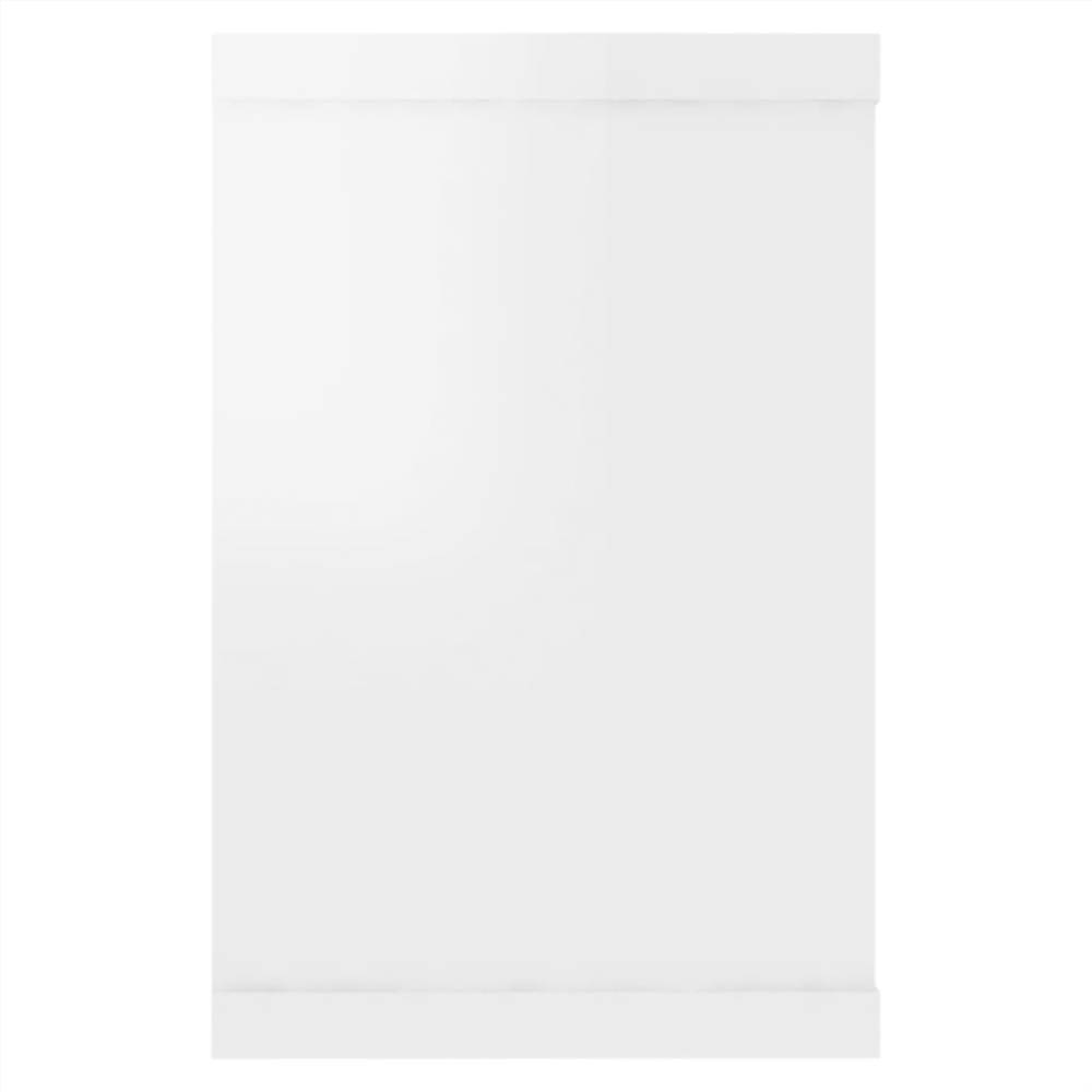 Wall Cube Shelves 4 pcs High Gloss White 60x15x23 cm Chipboard