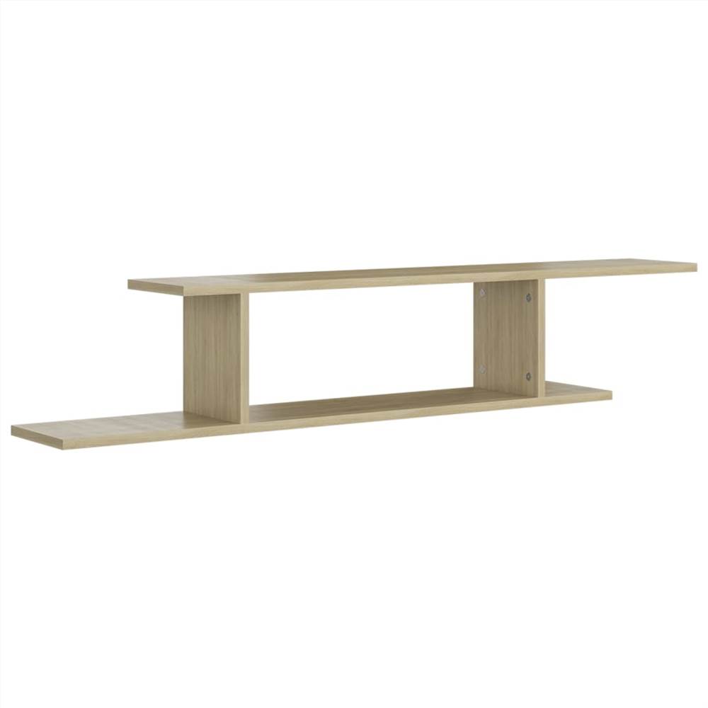 Wall-Mounted TV Shelf Sonoma Oak 125x18x23 cm Chipboard