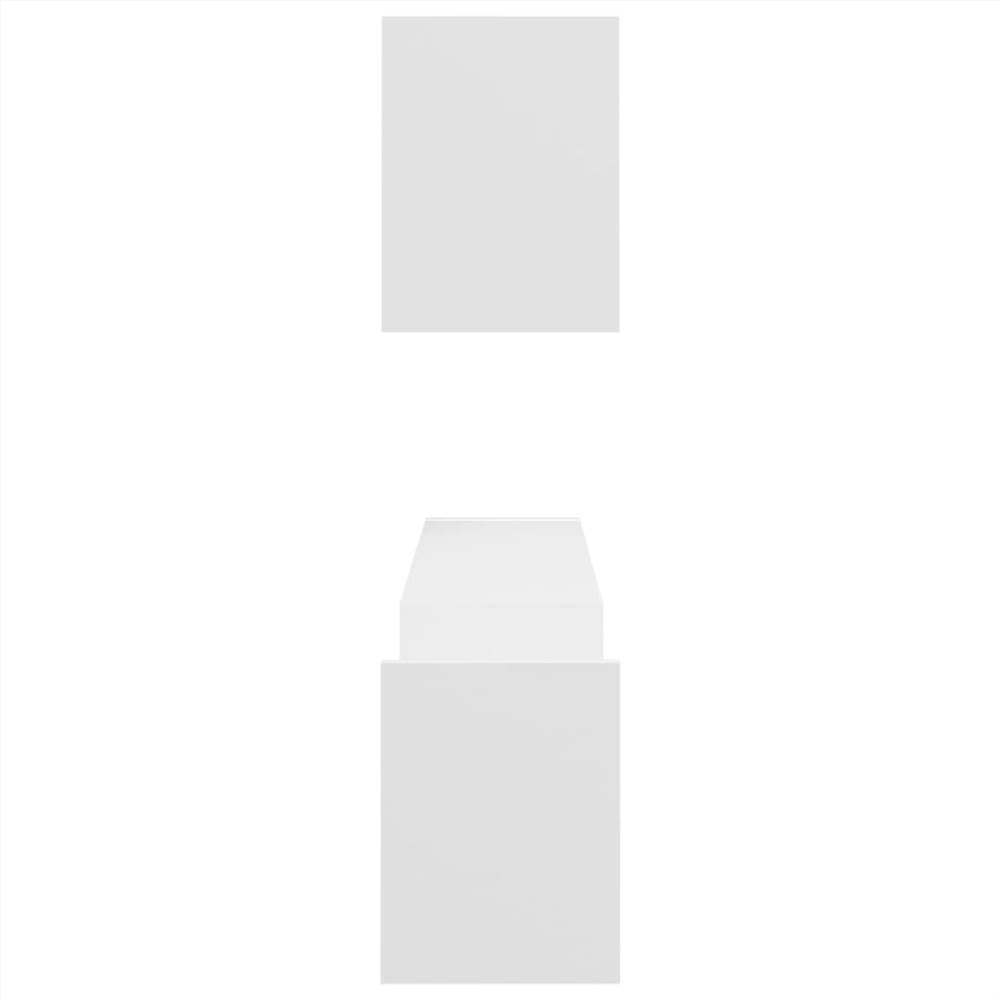 Wall Shelves 2 pcs White 100x15x20 cm Chipboard