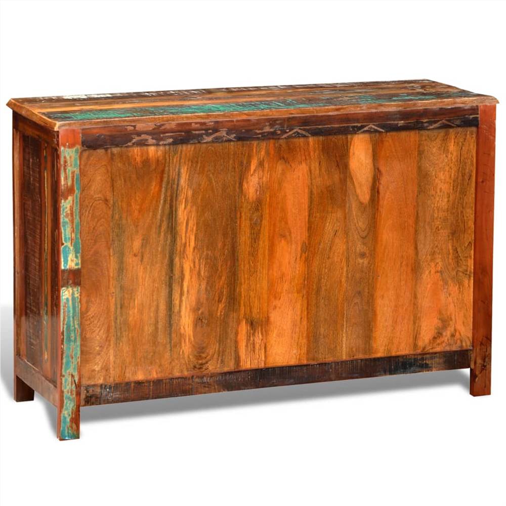 Reclaimed Cupboard Solid Wood Vintage with 3 Drawers 3 Doors
