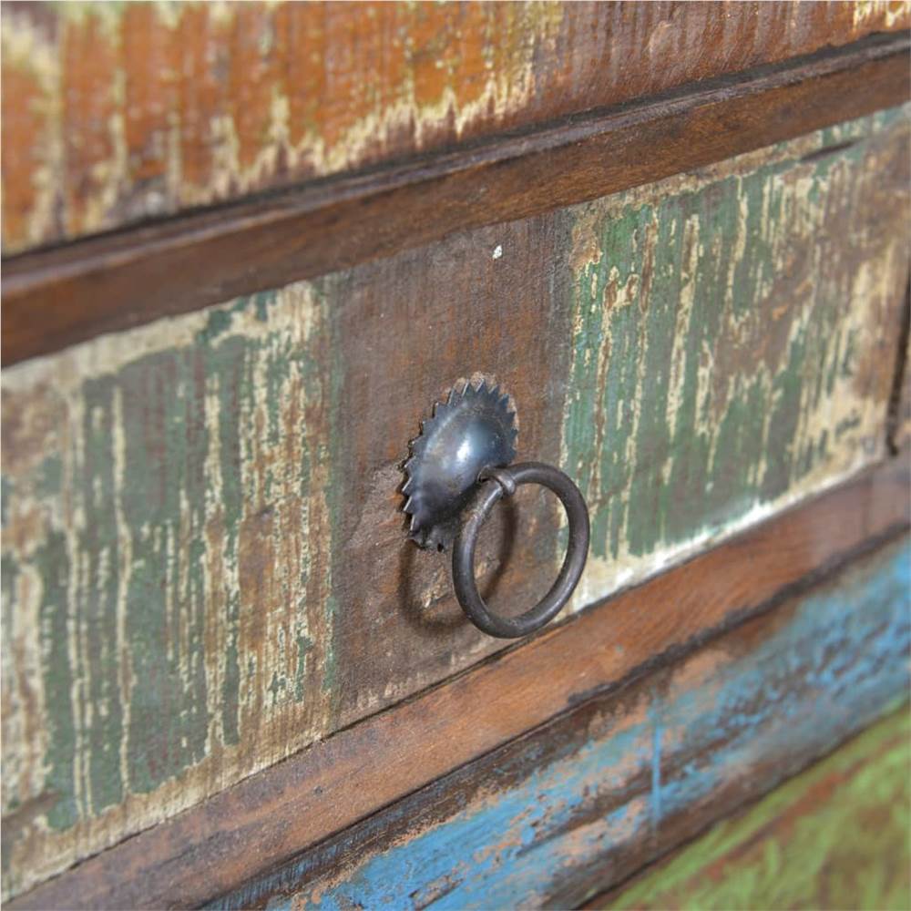 Reclaimed Wood Bookshelf Bookcase 5 Drawers & 2 Doors