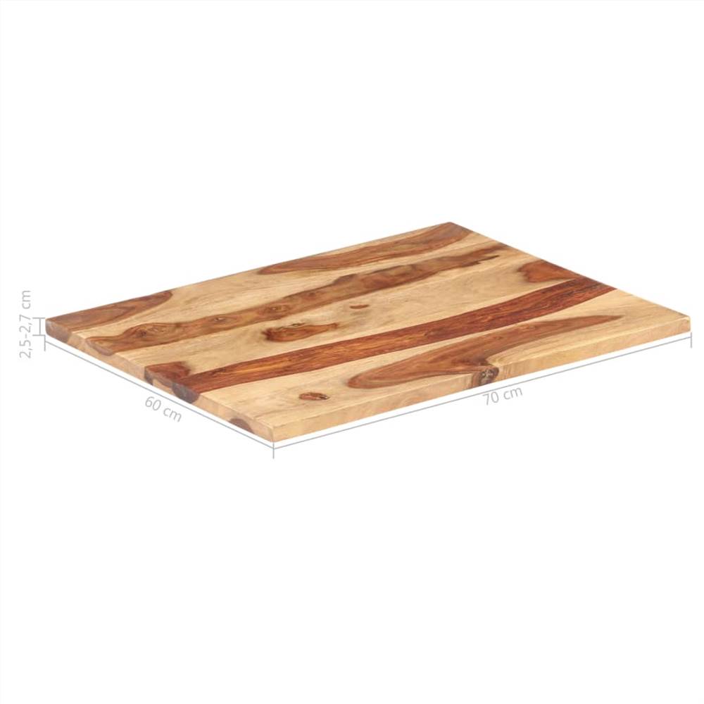 Table Top Solid Sheesham Wood 25-27 mm 60x70 cm
