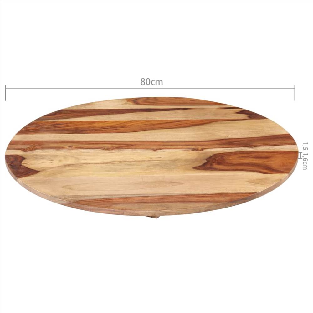 Table Top Solid Sheesham Wood Round 15-16 mm 80 cm
