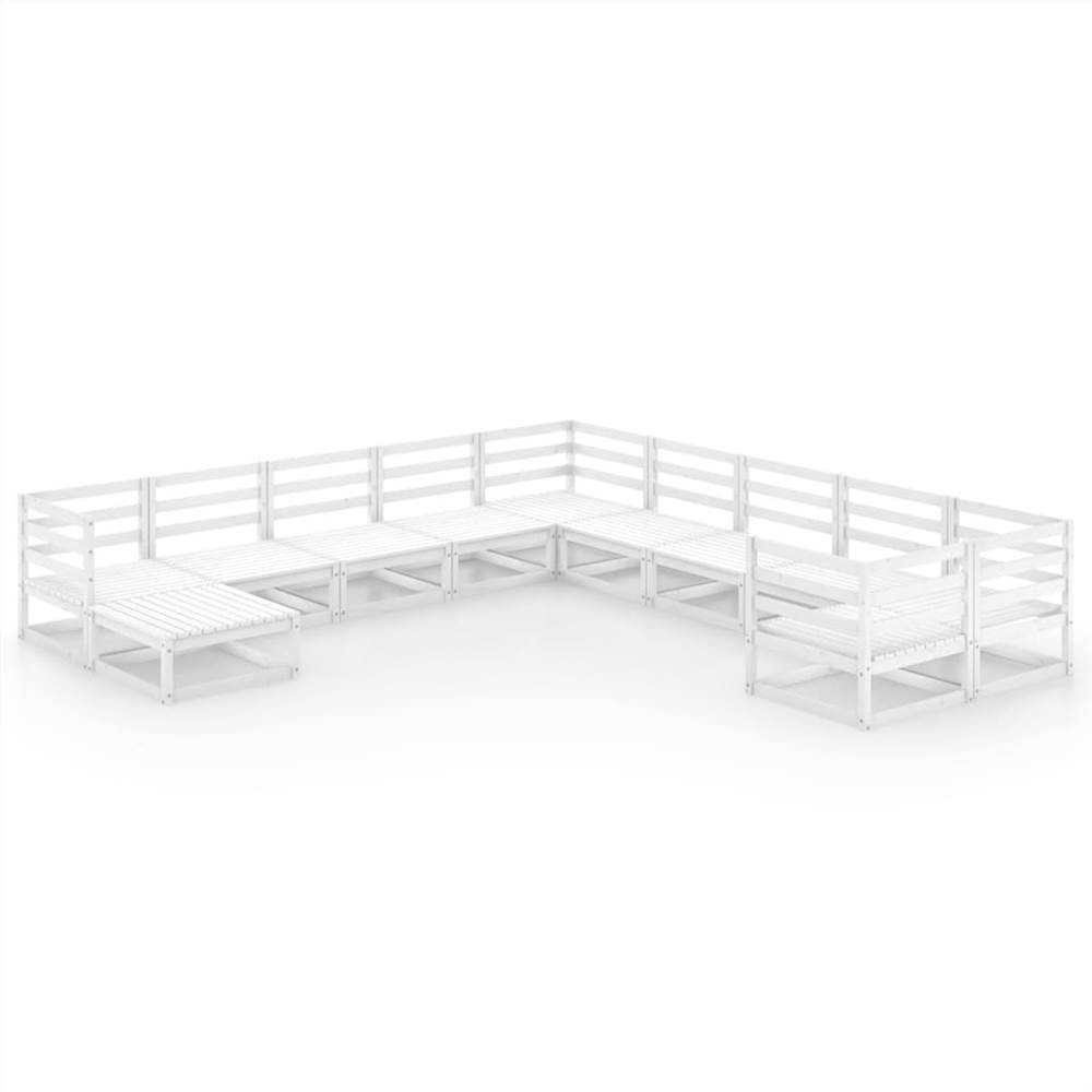 11 Piece Garden Lounge Set Solid Pinewood