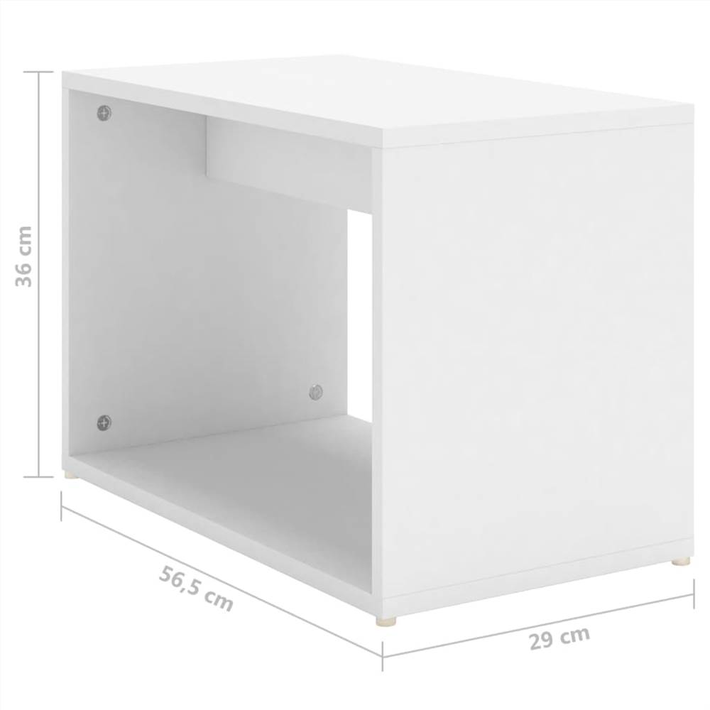3 Piece Nesting Coffee Table Set White & Sonoma Oak 60x60x30 cm